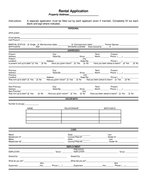 Apartment Application Fill Out Sign Online DocHub