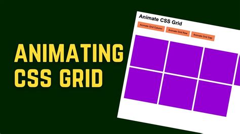 How To Animate Css Grid Youtube