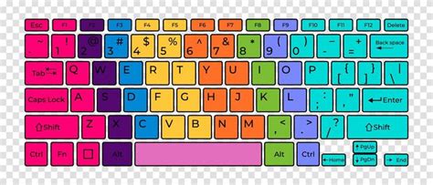 Computer Keyboard Button Layout Template With Letters For Graphic Use