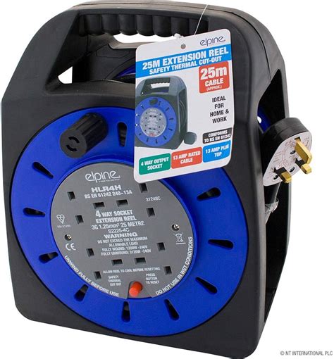 SLx Outdoor Extension Lead 50m 4 Socket Extension Reel Heavy Duty