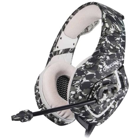 ONIKUMA K1B Gray Camouflage Gaming Headset GreaTecno