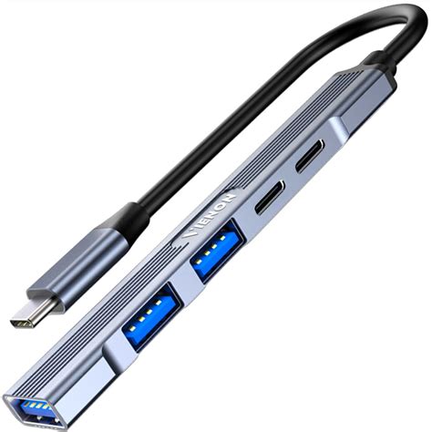 Usb C Hub Vienon Aluminum In Usb C Hub Usb Splitter With X Usb