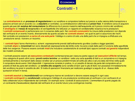 Economia Contratti La Contrattazione Un Processo Di Negoziazione