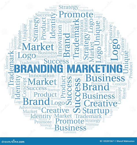 Branding Marketing Word Cloud Stock Illustration - Illustration of card