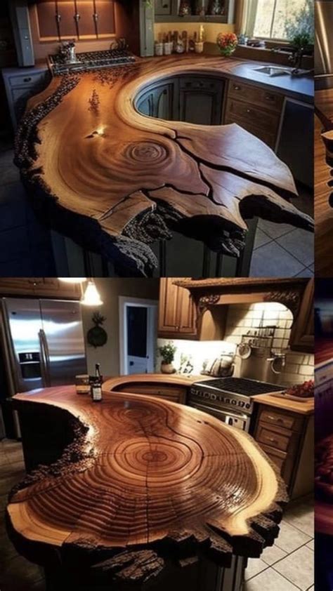 Several Pictures Of Different Types Of Wood In The Kitchen And Dining