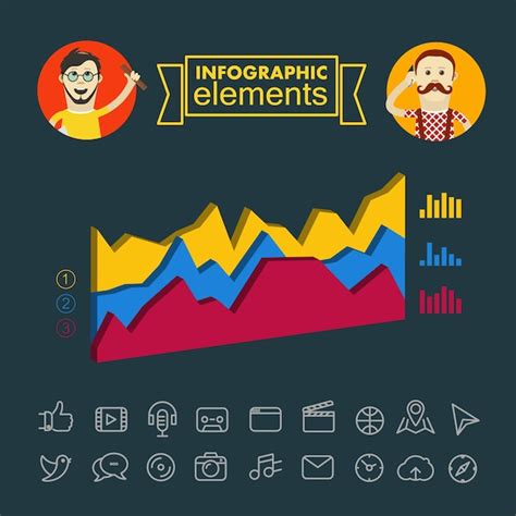 Business Infografik Elemente Illustration Vektor Cliparts Premium Vektor