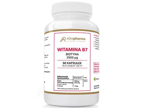 Witamina B7 Biotyna 2500mcg Ulotka Dawkowanie Zastosowanie