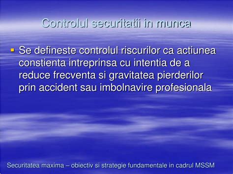 Ppt Sistemul De Management Al Securitatii Si Sanatatii In Munca