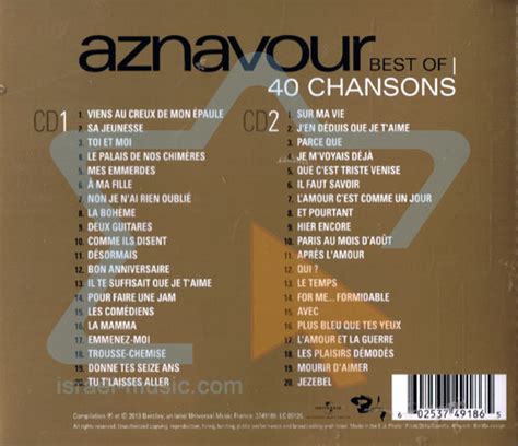 40 Chansons Dor By Charles Aznavour