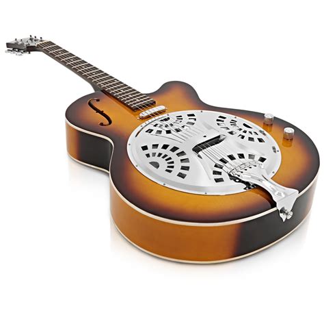 Semi Acoustic Resonator Guitar By Gear4music Cherry Sunburst B Stock At Gear4music