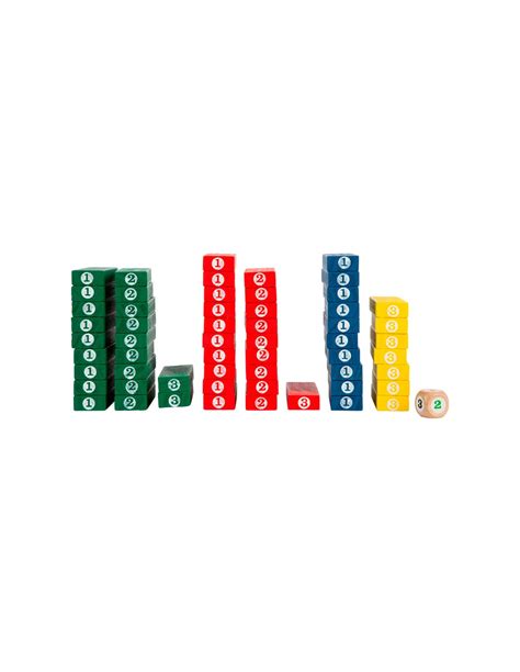 Jenga De Madera Colours Tower Number Juegos En Familia Tukitoy
