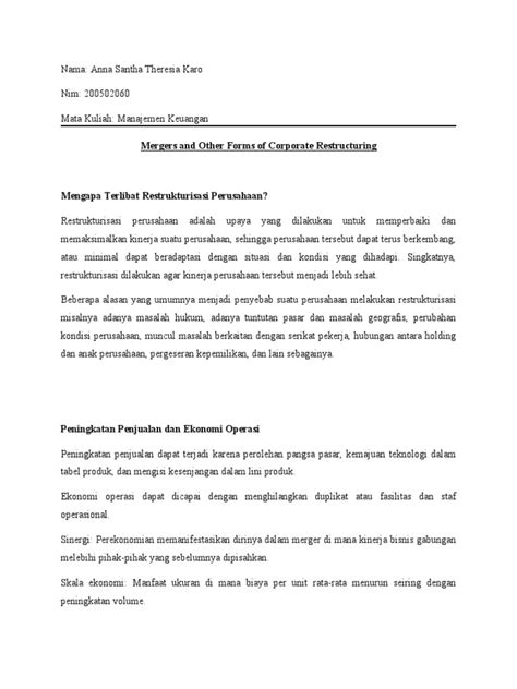 Merger Dan Akuisisi Pdf