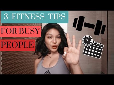 Fitness Tips For Busy People Youtube