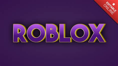 Roblox 3D Roxo Dourado Gerador De Efeitos De Texto