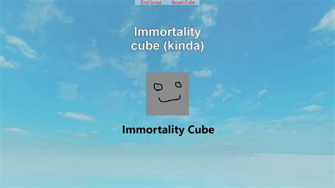 Roblox Script Showcase Immortality Cube Kinda YouTube