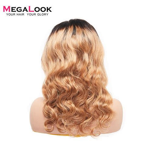 Megalook B Peluca De Encaje De Onda Del Cuerpo Pelucas De Cabello