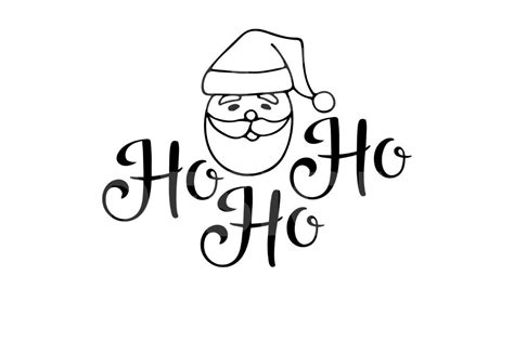 Santa Claus Svg Ho Ho Ho Svg Text Santa Fase Christmas Svg By