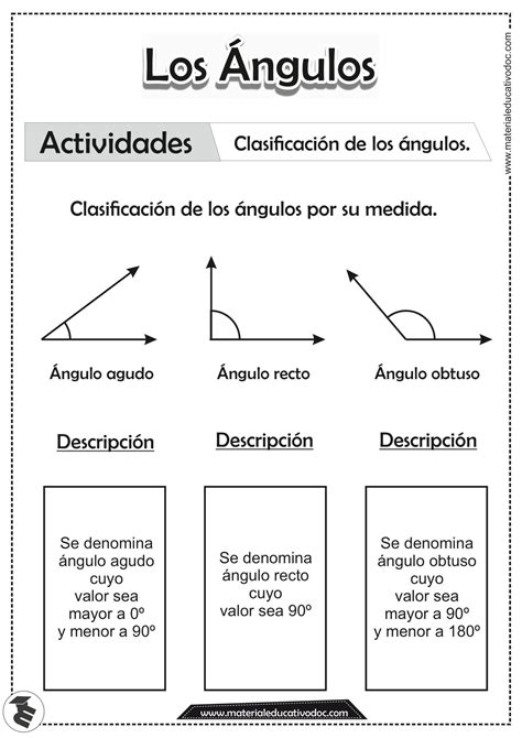 Material Didáctico De Los ángulos Cuadernillo Para 6 Y 7 Años