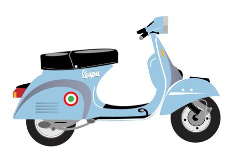 Scooter Vespa Illustration Latérale Png Transparents Stickpng