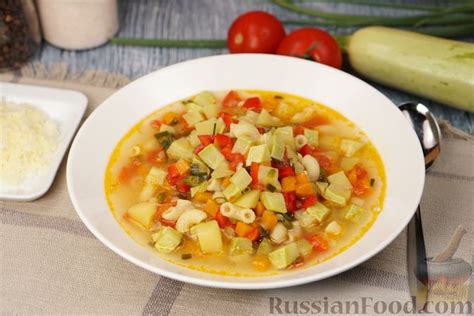 Рецепт: Суп минестроне с макаронами на RussianFood.com