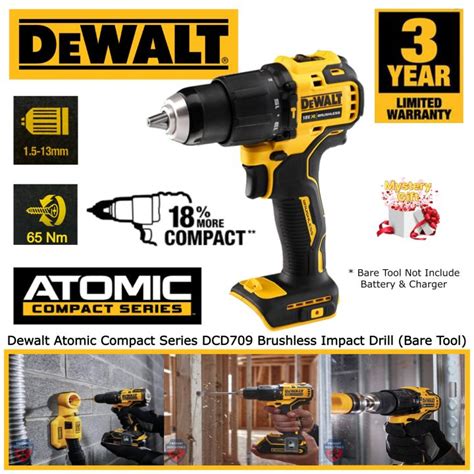 Dewalt Atomic Dcd709d2 Bi 13mm 38 Brushless Cordless Hammer Drill