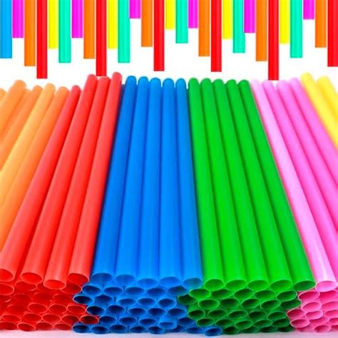 Amazon Pcs Jumbo Smoothie Straws Colorful Disposable Wide