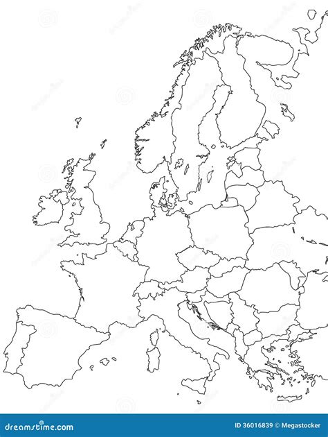 Europe Vector Map Royalty Free Stock Images Image