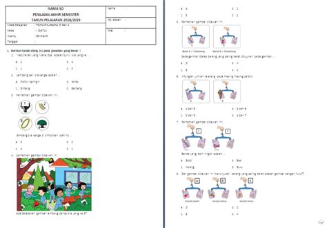 Soal Penilaian K 13 Kelas 2 Tema 1 Subtema 4