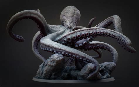 Kraken Stl File Octopus Stl File D Stl Model Miniature And Etsy Hong