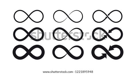 Infinity Symbols Eternal Limitless Endless Life Stock Vector Royalty Free 1221895948