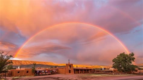 El Arco Iris De Colores Aparece En El Cielo Sobre El Paisaje Natural