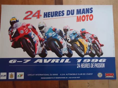 Poster Officiel Heures Du Mans Motos Affiche Aco Moto Le