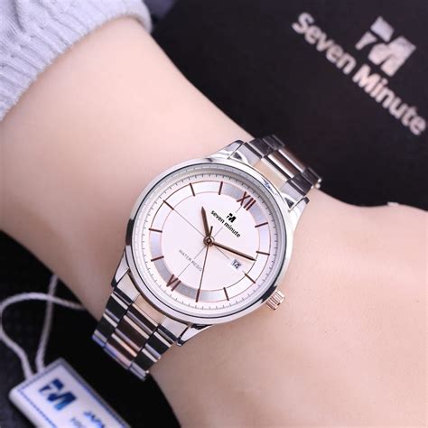 Jual Jam Tangan Wanita Seven Minute Original Tali Rantai Free Box