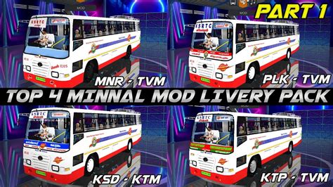 Top4 Ksrtc Minnal Bus Mod Livery Pack For Bussid Gameplay Download