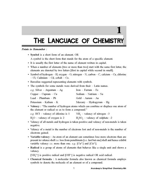 Arun Deeps Self Help To I C S E Simplified Chemistry Allied Class