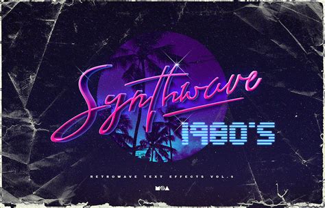 80 S Retro Text Effects Vol 4 Synthwave Retrowave On Behance