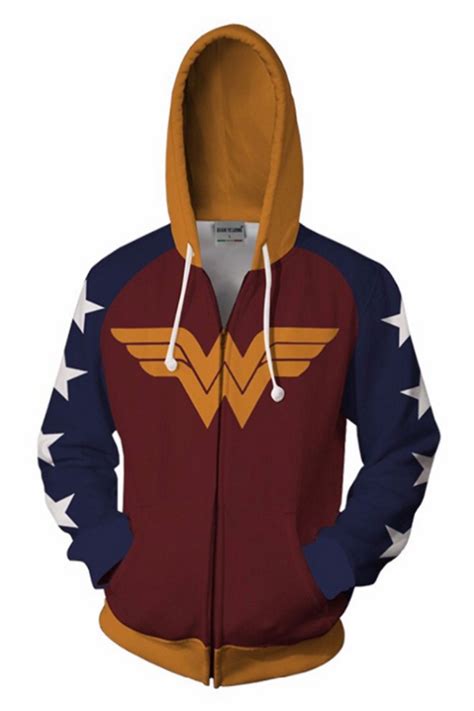 Wonder Woman Hoodie - Diana Prince Zip Up Hoodie CSOS813 - ShopperBoard