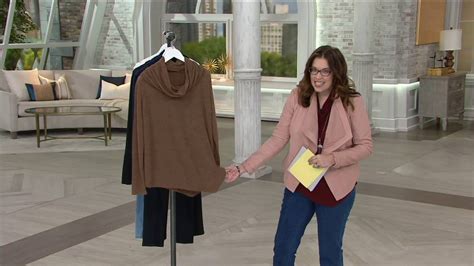 Lisa Rinna Collection Asymmetrical Long Sleeve Turtleneck Top On Qvc