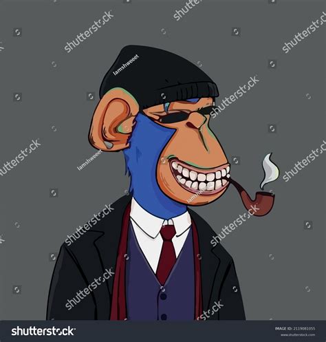 Ape Bored Face Original Bored Monkey Stock Vector Royalty Free