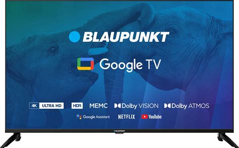 Telewizor Blaupunkt Cale Led K Uhd Google Smart Tv Dvbt T T Hevc