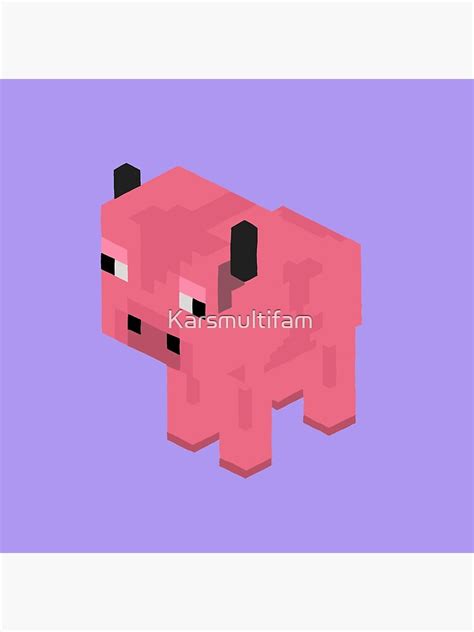 Strawberry Cow Minecraft Photographic Print By Karsmultifam Redbubble