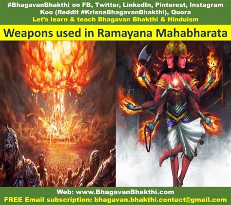 List Of Weapons Used In Mahabharata And Ramayana Which Weapons Were