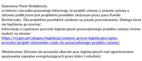 Paweł Jachowski on Twitter Ministerstwo Zdrowia o projekcie ustawy