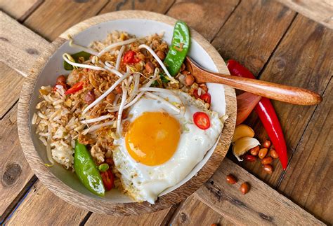 Authentieke Vegetarische Indonesische Nasi Goreng Uit Bali