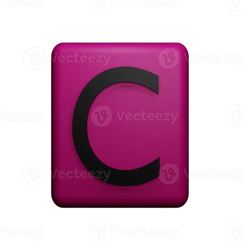 Letter C 3d Icon 22786316 Png