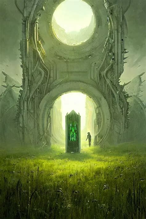 Portal From Hell To A Beautiful Green Meadow By Giger Stable