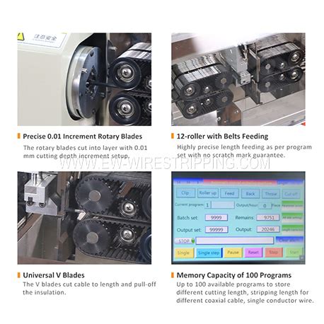 Automatic Coaxial Cable Cutting Stripping Machine 1 0 5 5 Mm