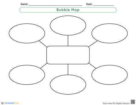 Graphic Organizer Template Bubble Map Worksheet