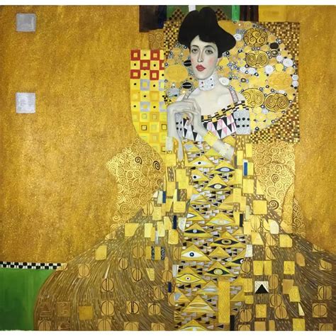 Figure paintings woman in gold gustav klimt oil painting reproductions Portrait of Adele Bloch ...