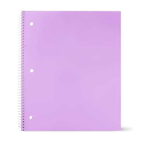 Pen Gear Poly 1 Subject Notebook Purple 9 X 11 100 Sheets